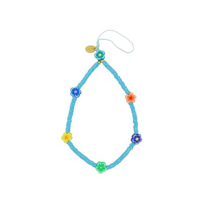 Fashionbox Armband mit Vinylplättchen blau 5 Blütenelemente Image