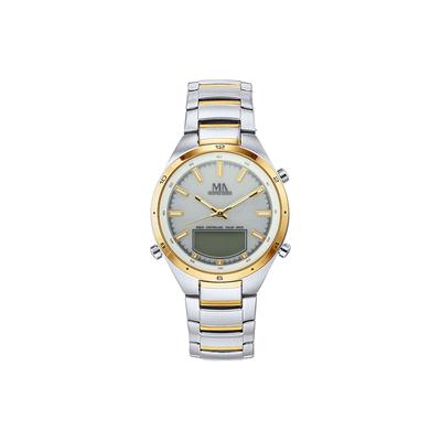 MeisterAnker Chronograph Edelstahl zweifarbig Funk Solar Image