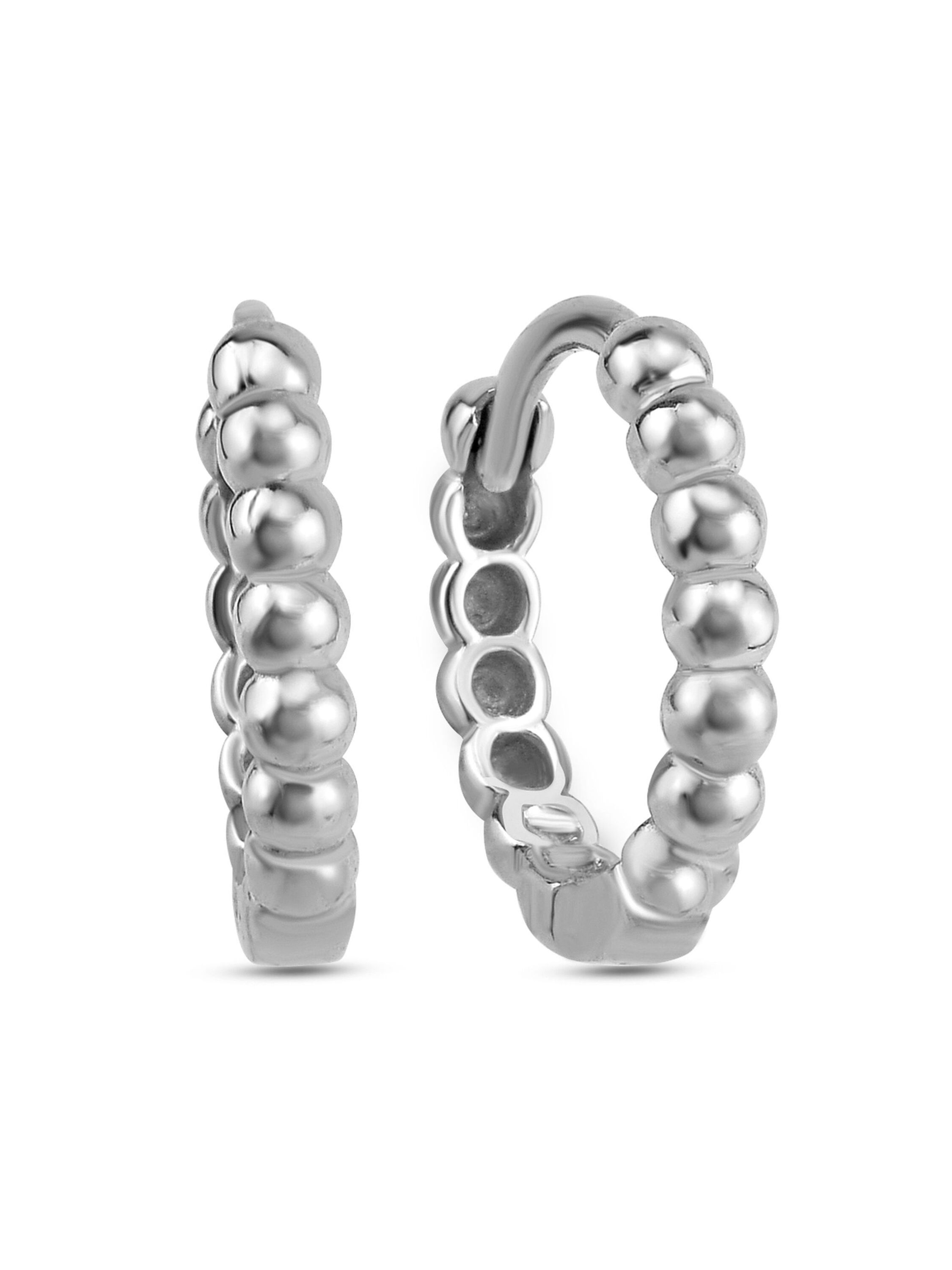 Dkeniz Creolen 925/- Sterling Silber Kugel-Creolen