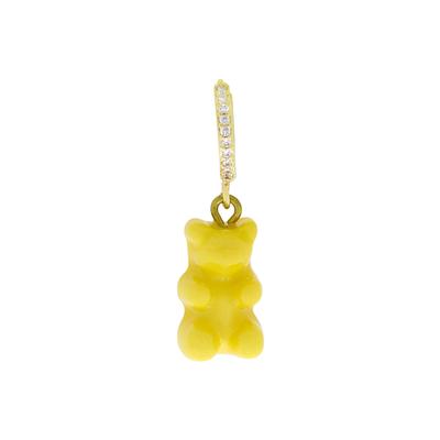 Fashionbox Single-Creole vergoldet Gummibär gelb Zirkonia weiss Image