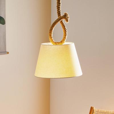 Näve Hängelampe Rope, dimmbar, creme / amber, für Wohn- / Esszimmer, Textil / Stoff / Seide, Maritim, Pendelleuchte Image