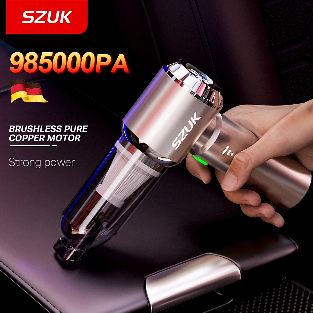 SZUK Mini aspirateur de voiture 985000Pa Machine de nettoyage à forte aspiration puissant aspirateur Portable sans fil pour voiture aspirateurs sans fil aspirateur pour voiture aspirateur voiture
