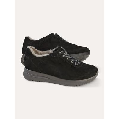 Walbusch Damen Lammfell-Sneaker Schwarz noch offen: Muster