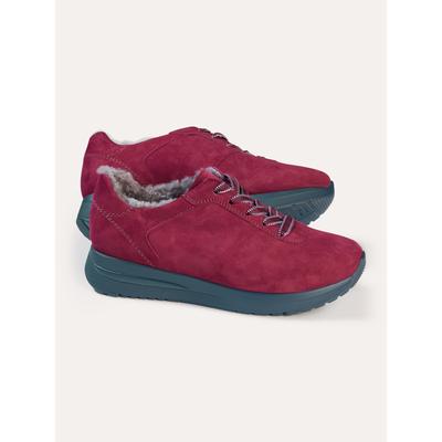Walbusch Damen Lammfell-Sneaker Rot noch offen: Muster