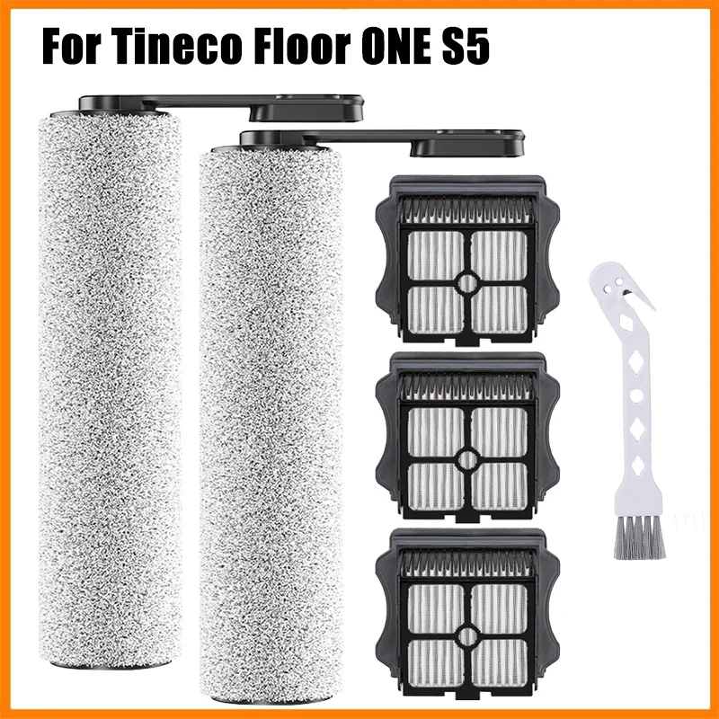 Für Tineco Floor ONE S5 Combo Akku-Nass-Trockensauger Zubehör Bürstenwalze und HEPA-Filter Ersatzteile Image