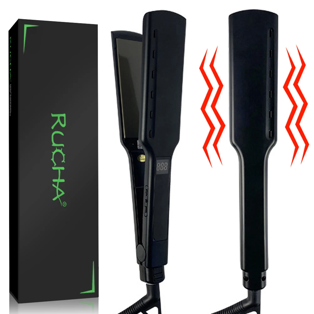 Professional Hair Straightener Vibrating Titanium Hair Flat Iron Keratin Treatment Salon Styling Tools Smooth Frizz 100V-240V