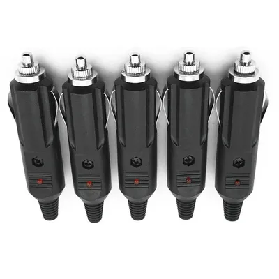 5pcs 12V To 24V Car Cigarette Lighter Plug Fuses 5A With LED Indicator Plug Power Charger Adapter Connector Fuse Converter Plug