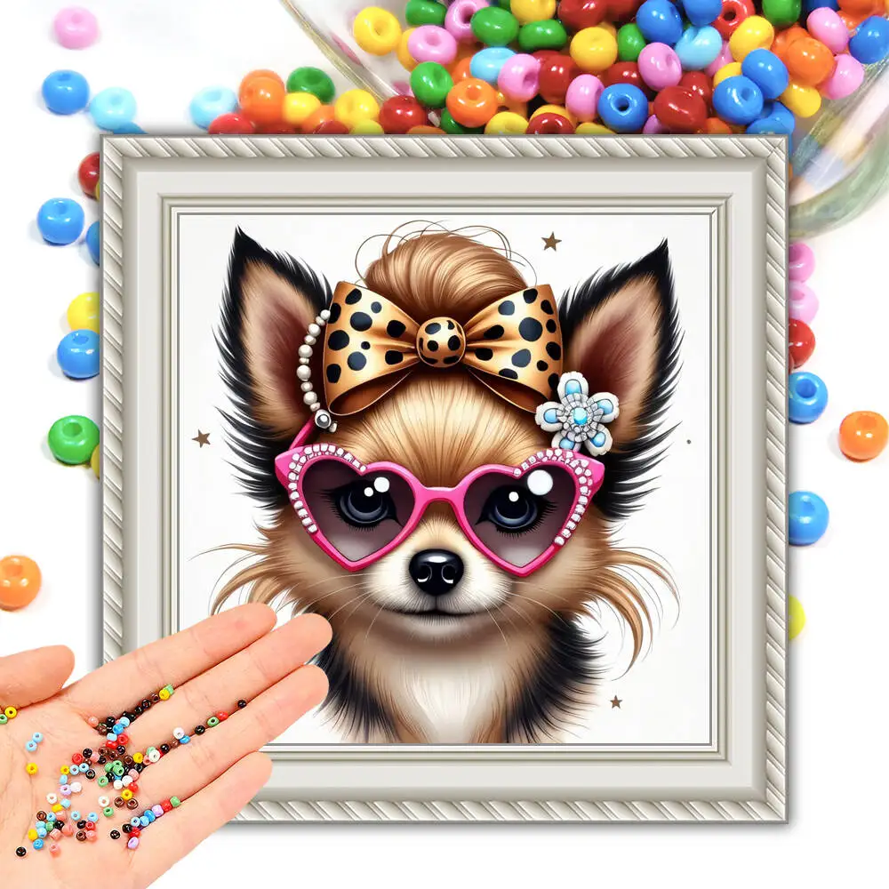 Perlen Stickerei Sets Hund Tier DIY 11CT Gedruckt Leinwand Kreuz Stich Kit Tier Welpen Nähen Handwerk Wohnkultur Weihnachten Geschenk Image