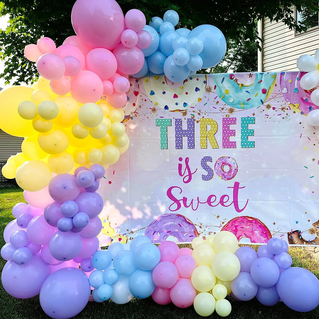 164-teiliges mehrfarbiges Latex-Ballon-Set, geeignet für Geburtstagsfeiern, Hochzeiten, Valentinstag-Party-Dekoration Image