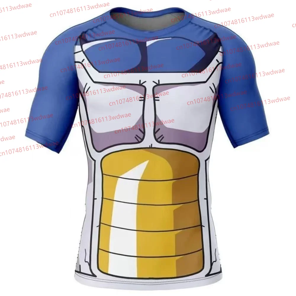 Dragon Ball Z Saiyajin Rüstung Shirt Vegeta Battle Suit Anime Workout Gym T-Shirt Klassisches japanisches Anime KID Cosplay T-Shirt Image