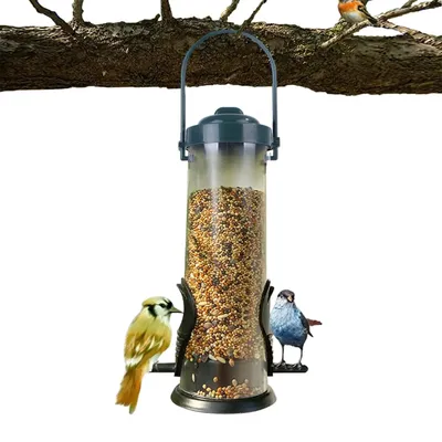 Dangling Bird Feeder Bird Food Dispenser Squirrel Proof Bird Food Container Bird Food Dispenser Container Tubular Bird Suppliy