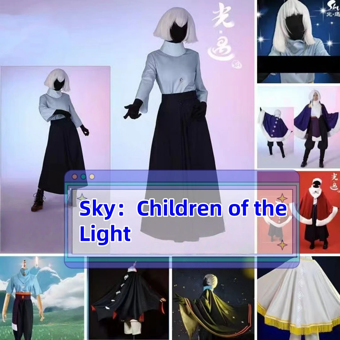 Himmel Kinder des Lichts Cape Umhang Cosplay Männer und Frauen Mantel Halloween Kostüm Cape Robe Canival Party Kinder Kleidung Image