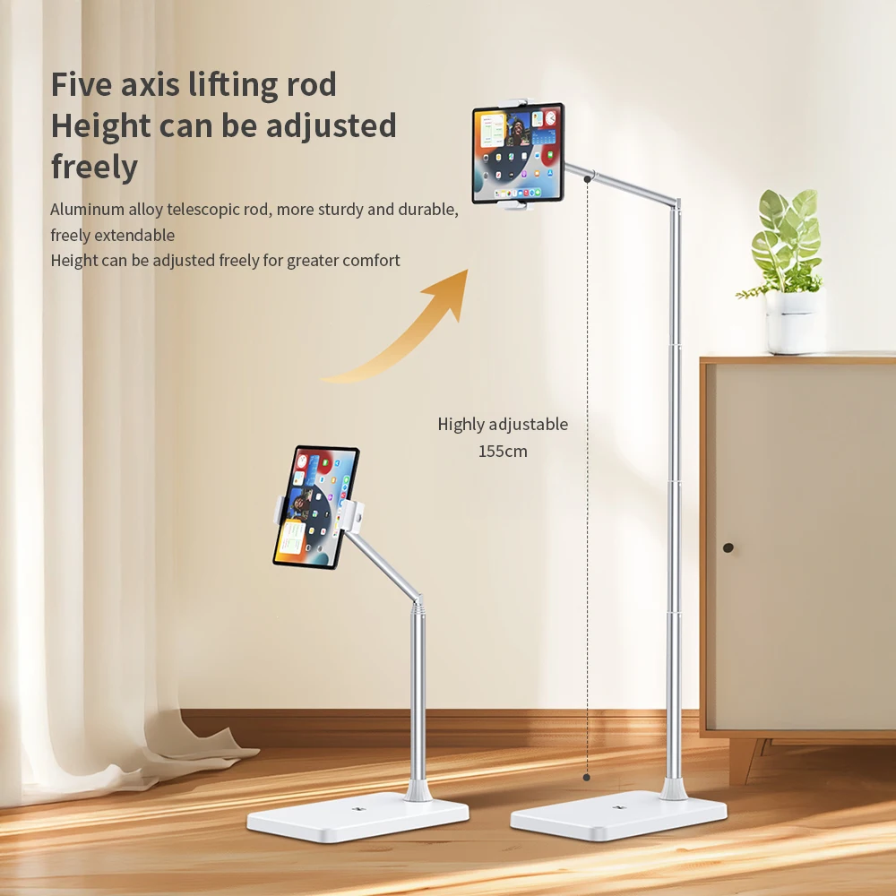 Live-Streaming-Halterung Telefonhalter 180 ° Zusammenklappbares, gewichtetes Chassis, freitragende Ständer, Fotografie, Selfie-Stick-Ständer, Zubehör Image