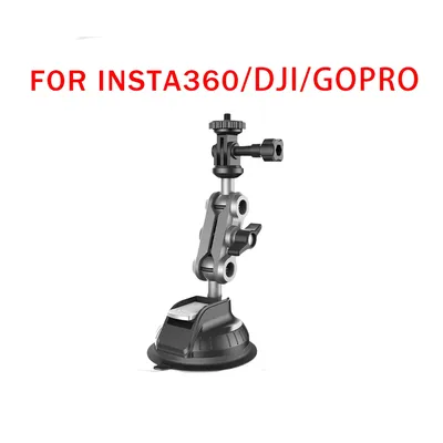 Action Camera Dash Cam Phone Car Mount 1/4 Inch Camera Car Suction Mount 360 Adjustable for GoPro Insta360 DJI Action Camera