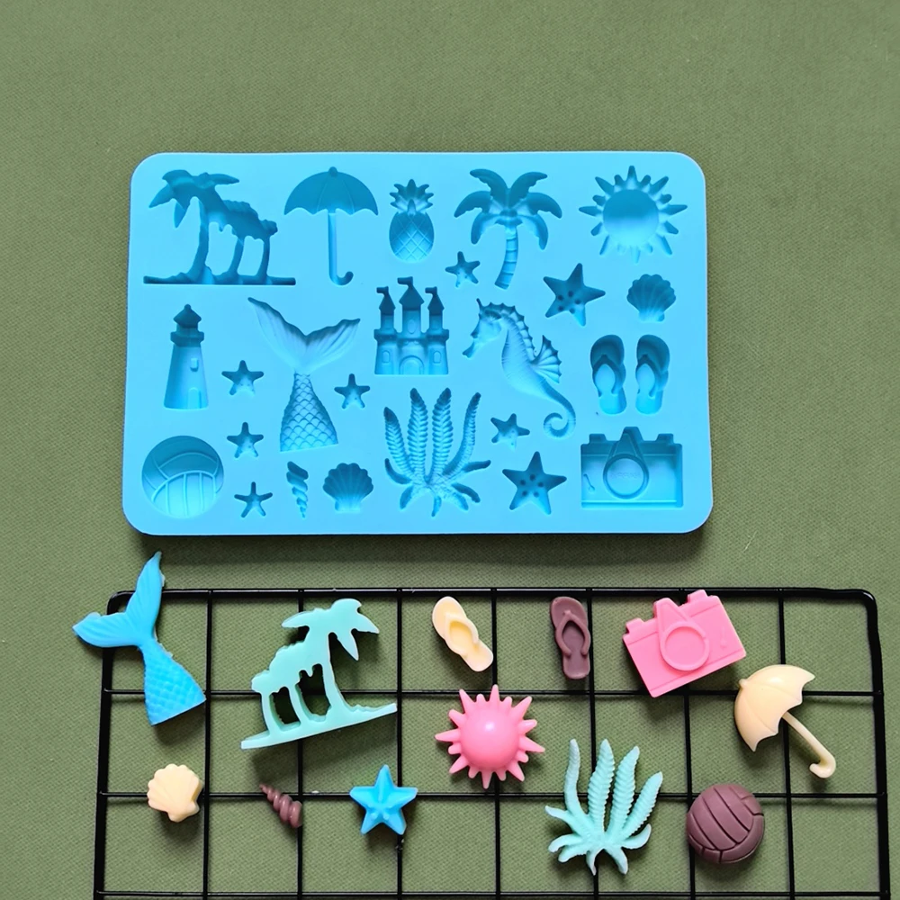 1 Stück 25-Loch-Ozeanwesen, kameraförmige DIY-Backform mit Antihaftbeschichtung, verwendet für Kekse, Pralinen, Süßigkeiten usw Image