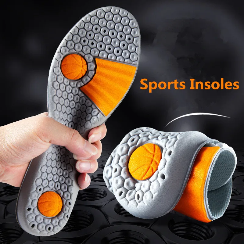 1 paar Neue Komfort Lauf Körbe Einlegesohle Sport Schuhe Einlegesohlen Männer für Füße Dämpfung Dicke Schuh Sohle Nicht Slip schuh Pads Image