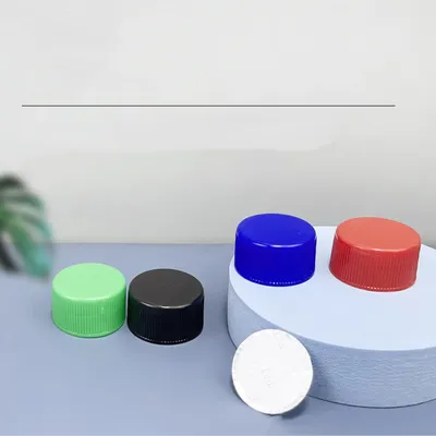 20pcs Circular Plastic Bottle Cap Reusable Multi-purpose Drinking Bottle Cap with Gasket 28mm Screw Bottle Cap