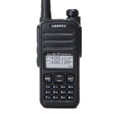 ABBREE AR-52 Walkie Talkie Dual Band Dual PTT IP55 Waterproof UHF VHF 1024 Channels VOX SOS High Power Long Range Two Way Radio