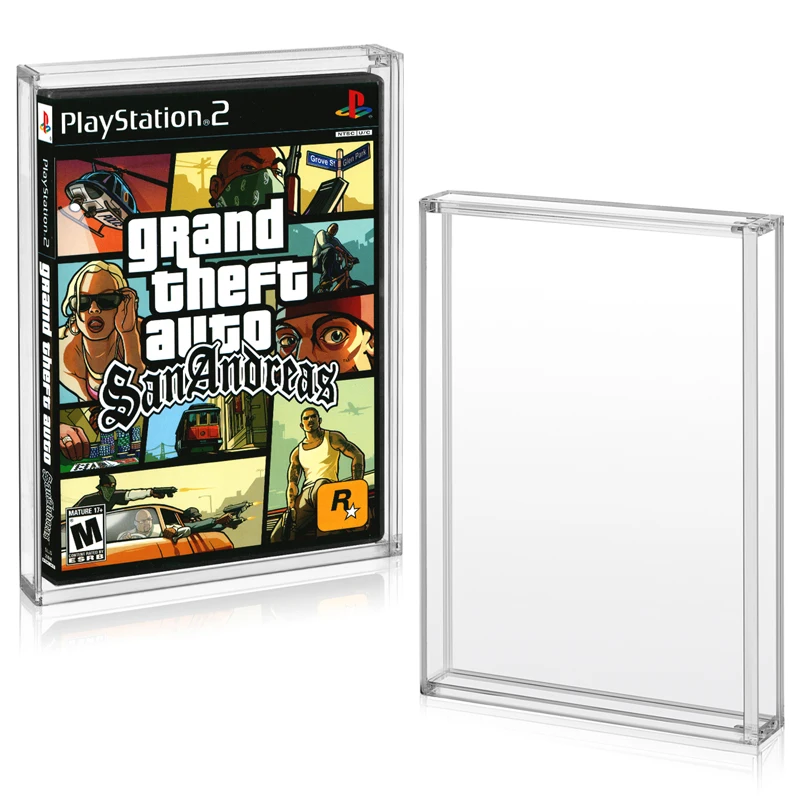 Klare Acryl-Hartspielkarten-Wagen-Patronenaufbewahrung, Display-Box-Abdeckung, Schutz für XBOX XBOX360 PS2 GAMECUBE Wii Wii U DVD