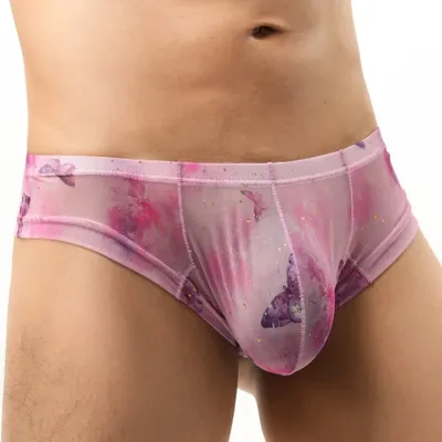 Männer Mesh Sheer Pailletten Dessous Atmungsaktive Briefs Boxer Shorts Low Rise Herren Sexy Unterwäsche U Pouch Atmen Männlich Sexy Höschen