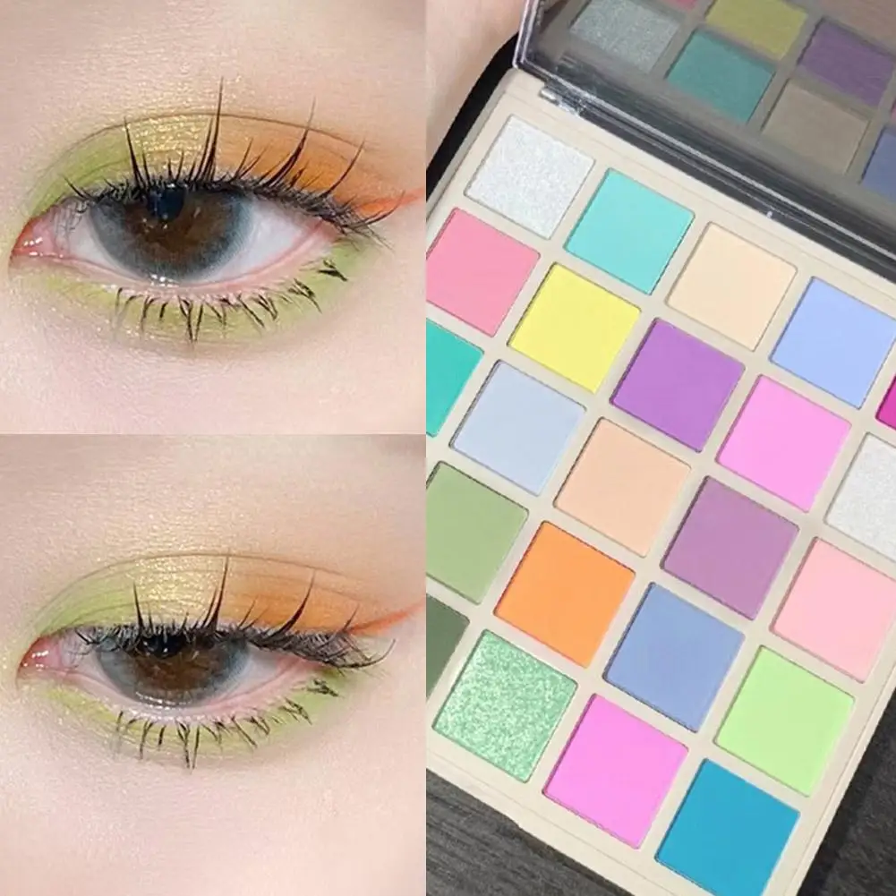 25-farbige Macaron-Lidschatten-Palette, hochwertiges, weiches, mattes Lidschatten-Tablett, Highlight-Pailletten-Rouge, Geschenke für Frauen, geräuchertes Make-up Image