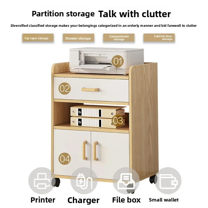 Büro-Desktop-Aktenschrank, niedriger Schrank, Büroschrank, mobiler Aufbewahrungsschrank