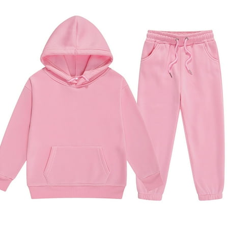 Mepaouo Girls Clothes 2 Piece Hoodie Sweatsuit Long Sleeve Sweatshirts and Pants Fall Winter Outfits 6-7T