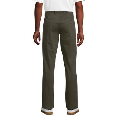 Stretch Chinos, Slim Fit, Men, size: 38 30, regular, Green, Cotton/Cotton-blend, by Lands' End