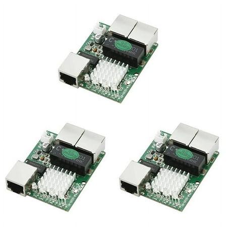 3X Industrial-Grade Min Three-Port 1000M Gigabit RJ45 Standard Port Network Switch Module 5V-12V