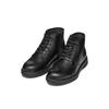 Winterboots GEOX "U POVE", Herren, Gr. 45, schwarz, Glattleder, Veloursleder, casual, Schuhe, Budapester, Businessschuh mit Warmfutter, Größenschablone zum Download