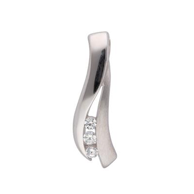 Ketten-Anhänger ADELIA´S "333 Weißgold Anhänger", silber, Schmuckanhänger, Damen, mit Zirkonia, Gold, mit Zirkonia Goldschmuck für Damen Image