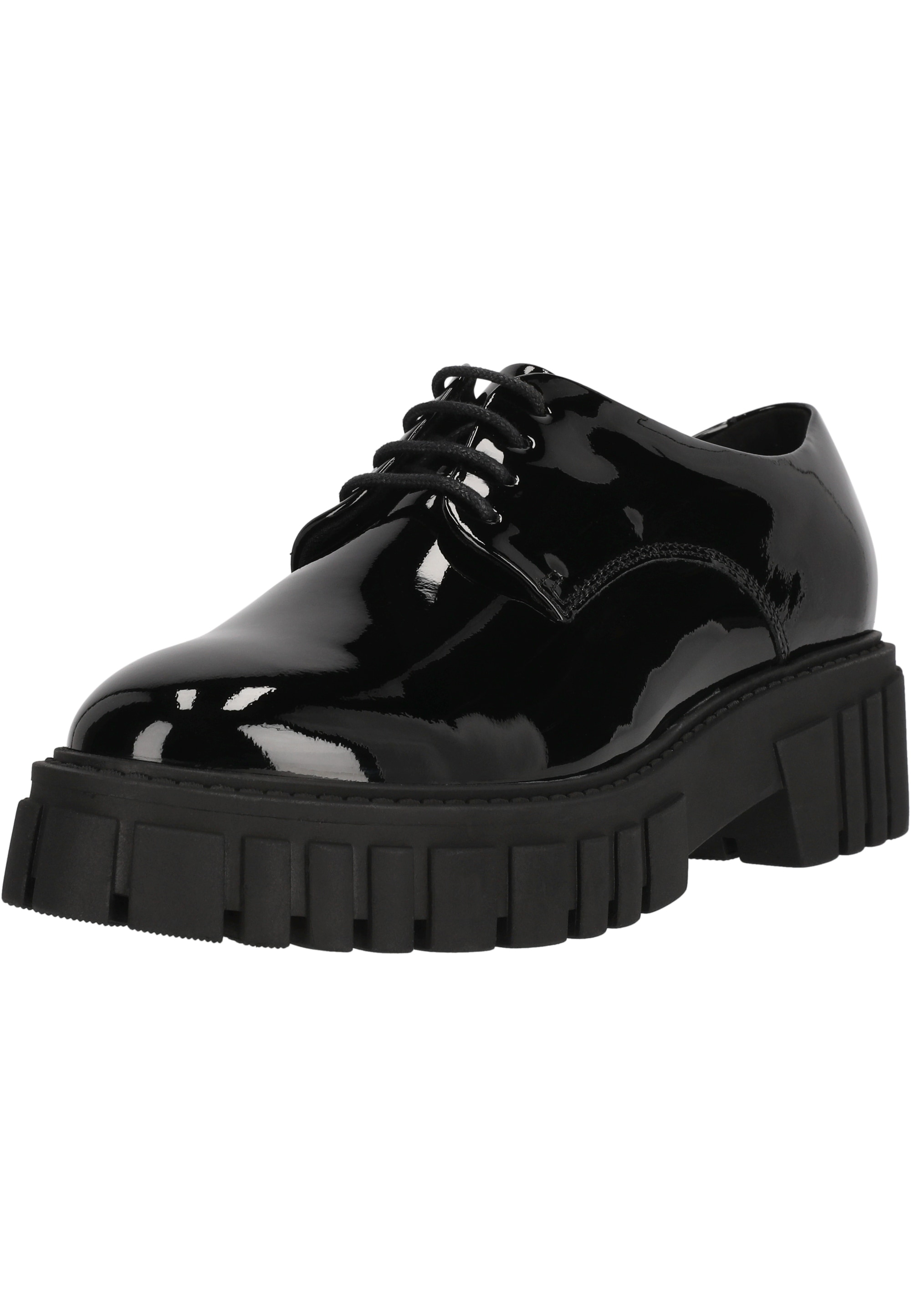 Slipper CLARKS "Page Walk", Damen, Gr. 38, schwarz, Leder, Schuhe, mit Oversized-Sohle für modernen Twist
