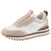 Slip-On Sneaker MARC O'POLO "BJORNA", Damen, Gr. 40, weiß (sanftes weiß, hellbeige), Veloursleder, Textil, Polyester, sportlich, Schuhe, Halbschuh, Freizeitsneaker, Profilsohle, mit Memory Foam-Ausstattung