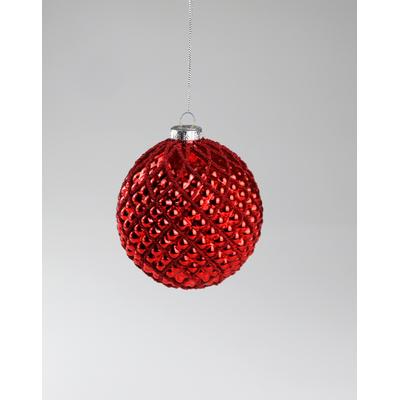 Weihnachtsbaumkugel AM DESIGN "aus Glas, Ø 10 cm", rot, Ø:10cm, Glas, Weihnachtsbaumkugeln, 4er Set Image