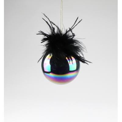 Weihnachtsbaumkugel AM DESIGN "aus Glas, Ø: 8 cm", schwarz, Ø:8cm, Glas, Weihnachtsbaumkugeln, 4er Set Image