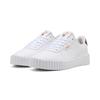 Sneaker PUMA "CARINA 3.0 ANIMAL FLAIR", Gr. 38,5, weiß (puma weiß, puma gold), Synthetik, sportlich, Schuhe