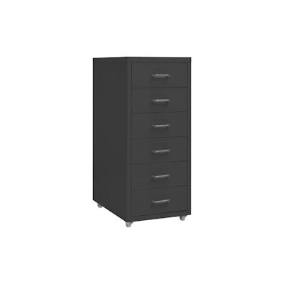 vidaXL Aktenschrank mit Rollen Anthrazit 28x41x69 cm Metall Image