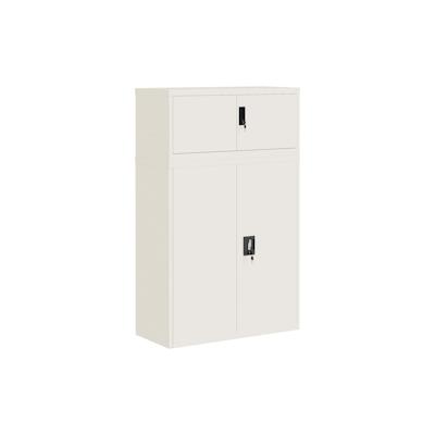 vidaXL Aktenschrank Weiß 90x40x145 cm Stahl Image