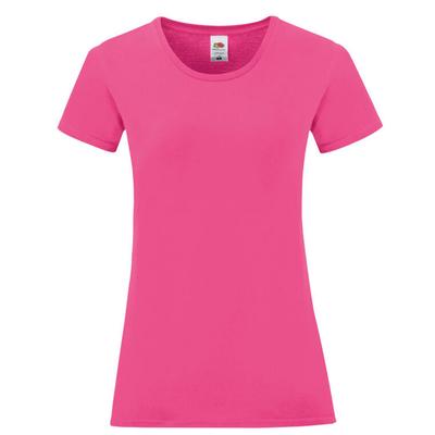 Fruit of the Loom - "Iconic" T-Shirt für Damen (Fuchsie) Image