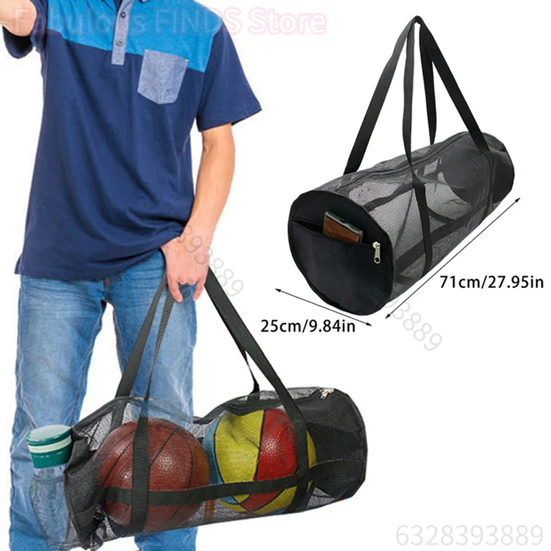 Sac de transport de coussin de Yoga, sac de volley-ball de basket-ball, sac de rangement de sport et de Fitness, sac de sport léger en maille pour Pilates et musculation