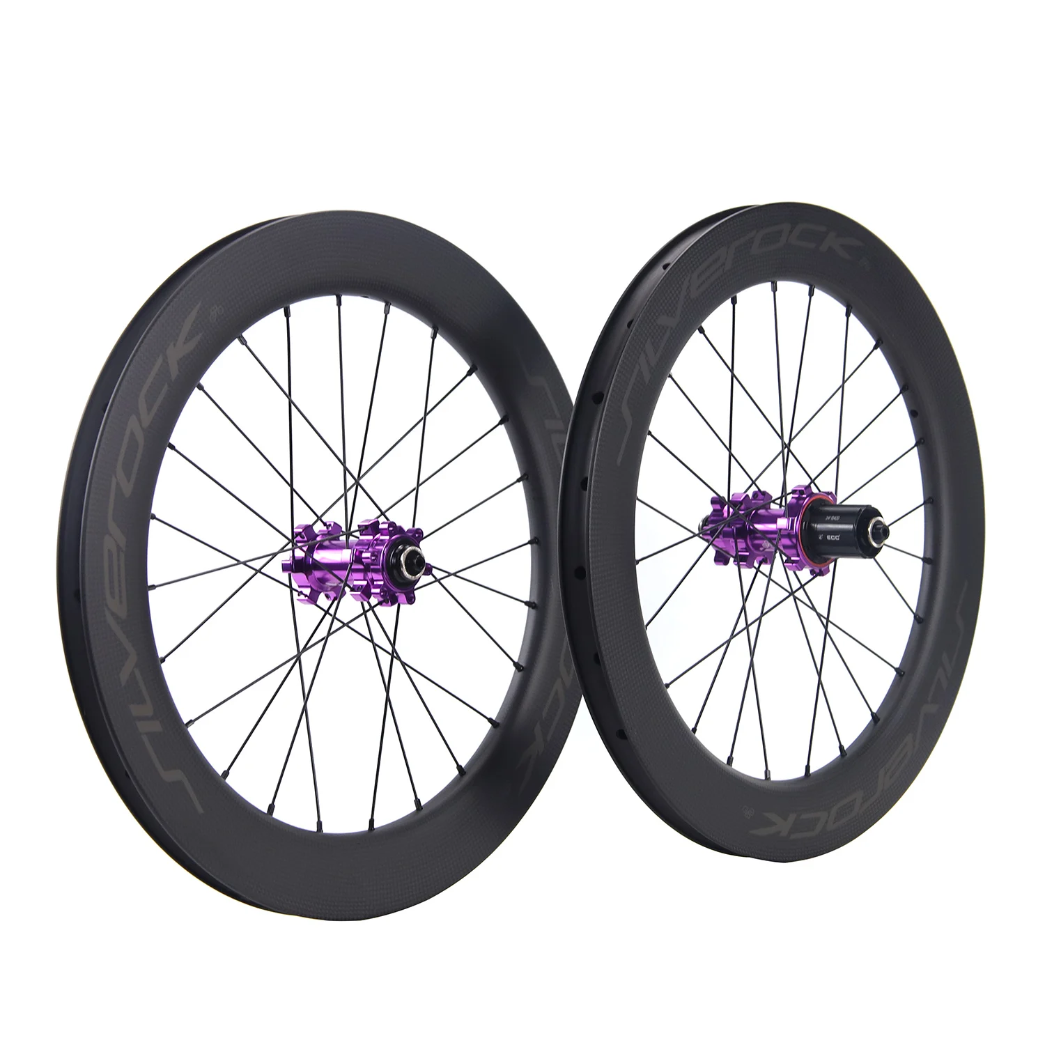 SILVEROCK SR50 20 Zoll 451 406 Carbonrad 20 Zoll Scheibenbremse QR oder Steckachse für D8 Blast Reach Minivelo Faltrad Laufradsatz Image