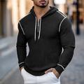 Per uomo Felpa con cappuccio Felpa con cappuccio a nido d'ape Felpa con cappuccio e zip corta Nero Verde militare Marrone Grigio Con Cappuccio Semplice Patchwork Cerniera Blocco di colore Sport