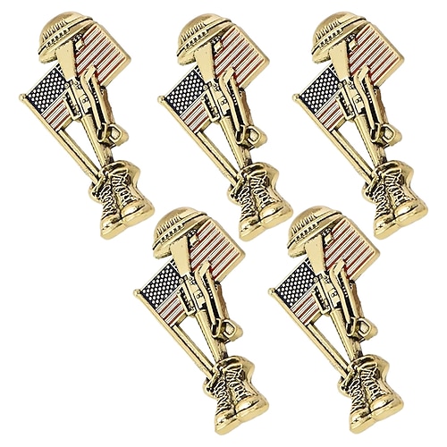 Confezione da 3 spille commemorative fatte a mano per soldati, spilla a forma di fiore di papavero americano, distintivo da bavero per il giorno della memoria, spilla smaltata alla moda ispirata allo