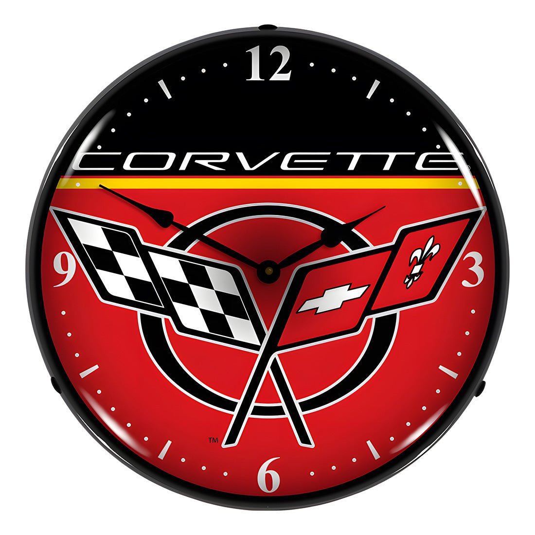 Collectable Sign and Clock Chevrolet Corvette Backlit Wall Clock