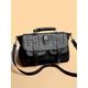 Borsa a tracolla da donna in similpelle con teschio gotico borchiato – borsa a tracolla punk rock di Halloween per feste, serate fuori e moda quotidiana