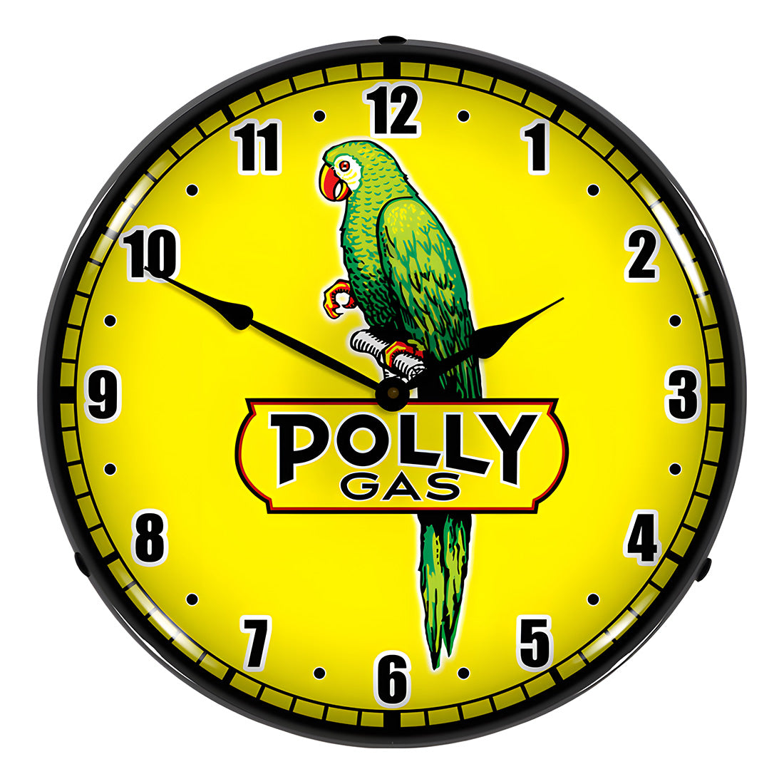 Collectable Sign and Clock Polly Gas Backlit Wall Clock