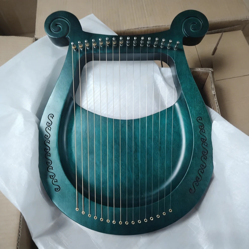 Massivholz-Harfe, Leier, 16-saitig, tragbar, Heilung, Anfänger, Praxis, 19/24-saitige Harfe, professionelle Musikinstrumente für Erwachsene Image