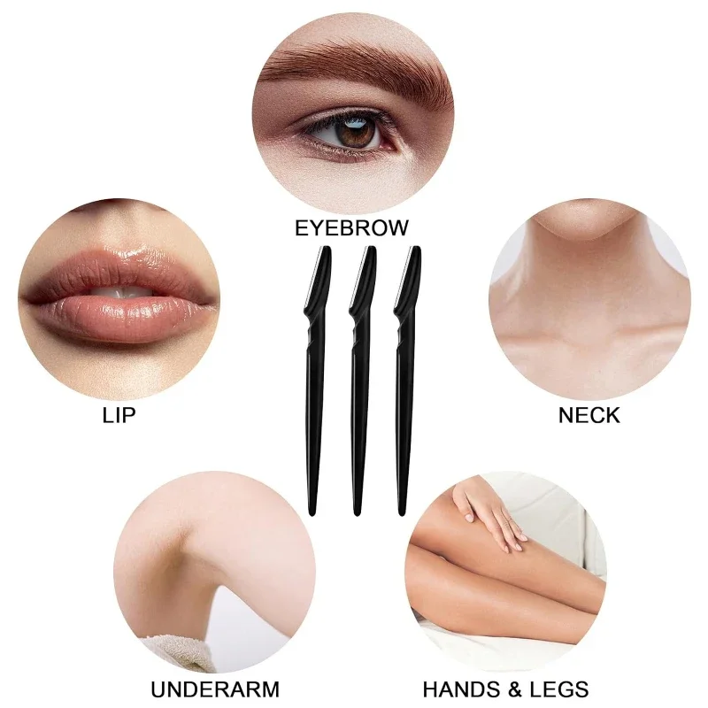 40Pcs Augenbraue Trimmer Make-Up Schönheit Werkzeuge Sichere Augenbraue Rasierer Körper Gesicht Haar Entfernung Rasierer Klingen Frau Augenbrauen Gestaltung Messer Image