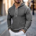 Per uomo Felpa con cappuccio Felpa con cappuccio a nido d'ape Felpa con cappuccio e zip corta Nero Verde militare Marrone Grigio Con Cappuccio Semplice Patchwork Cerniera Blocco di colore Sport