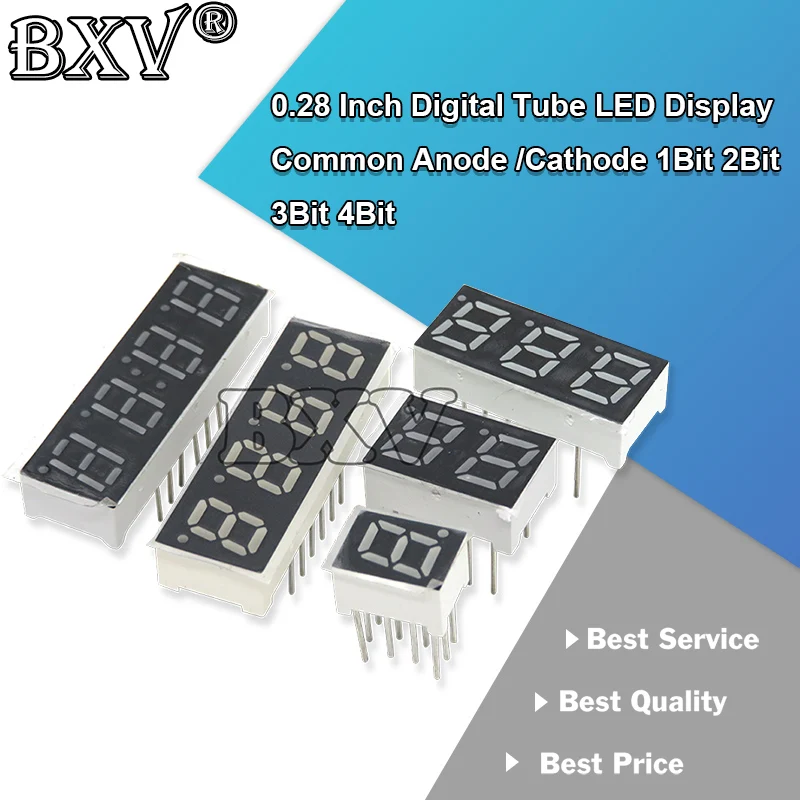 Neue 0,28 Zoll Digital Tube LED Display Gemeinsame Anode/Kathode 1Bit 2Bit 3Bit 4Bit Display 0,28 "7 Segment Led Display Board Ibuw Image